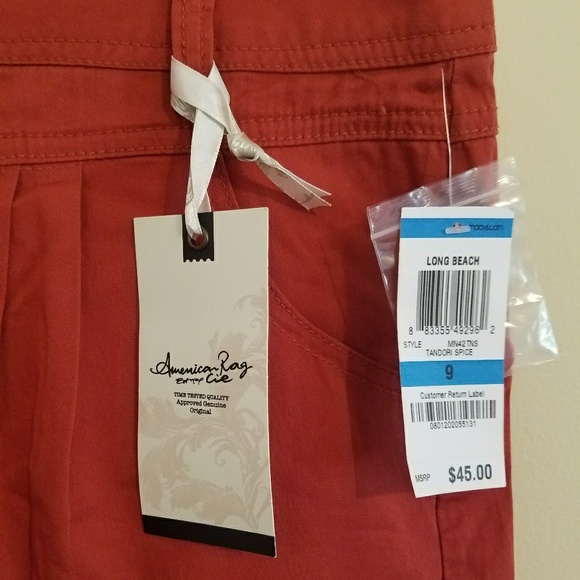 Macy's American Rag Dark Orange Shorts - Picture 2 of 5